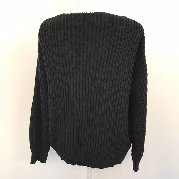 NWT Code X Mode Knit Black Cardigan Sweater Size Large - Picture 6 of 10